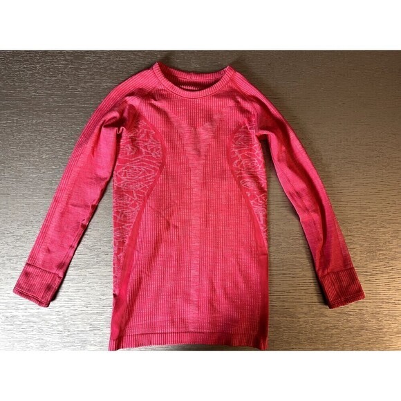 LULULEMON Rest Less Pullover Size 2 Heathered Boom Juice Pink Long Sleeve Run - Picture 1 of 5